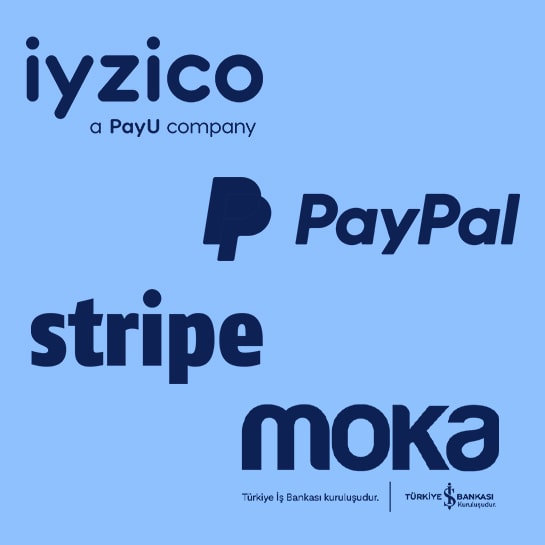 Moka, İyzico, Stripe, PayPal, and Sofort